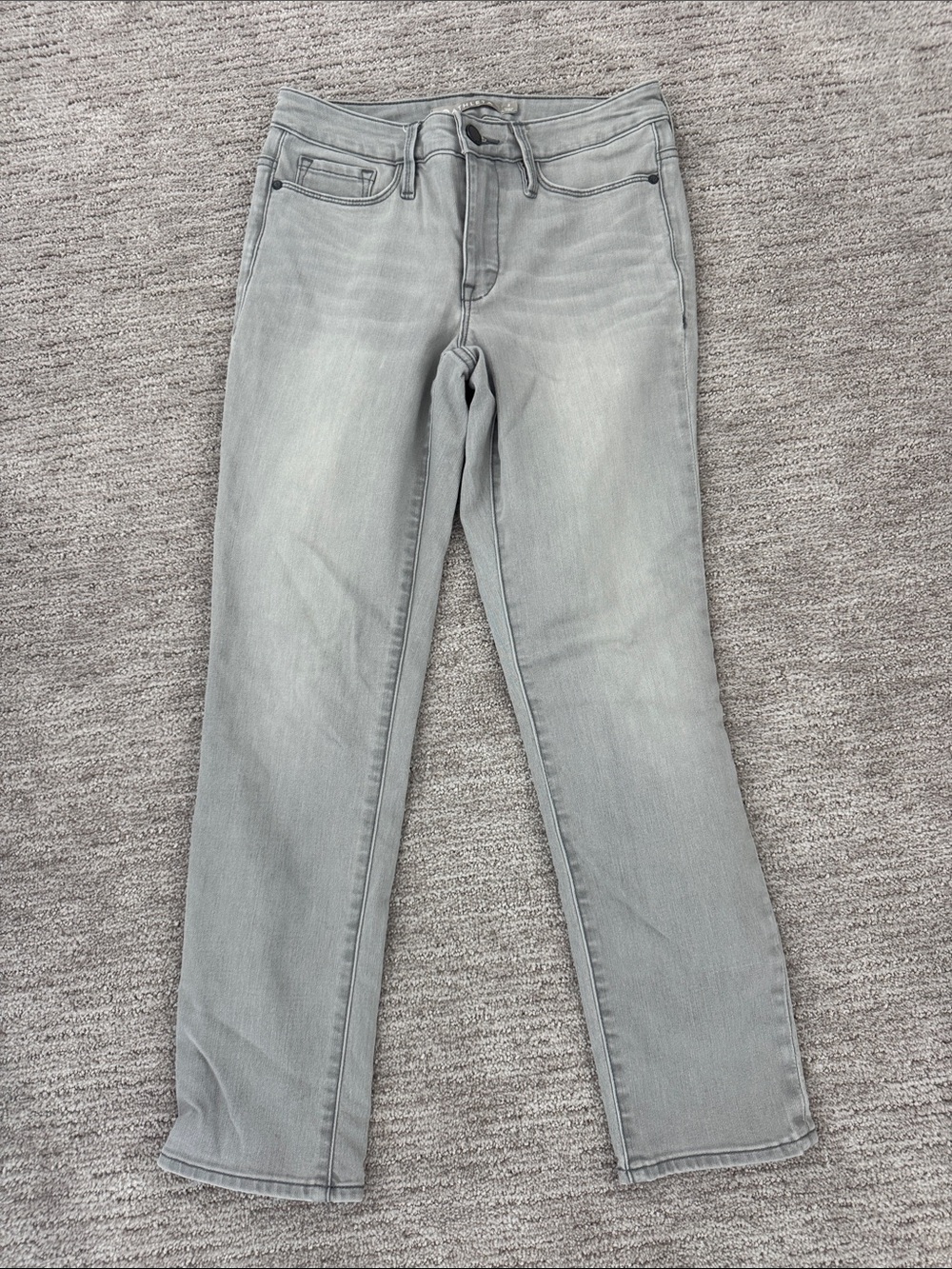 Athleta Light Gray Straight-Leg Jeans